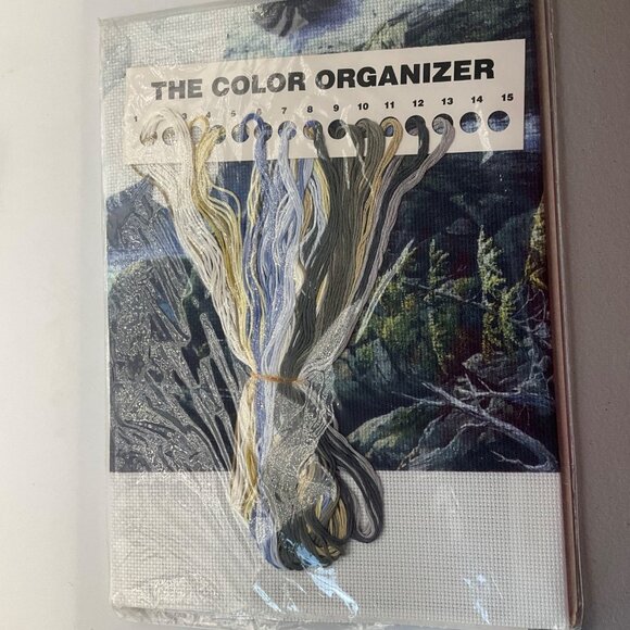 VTG 90's Needle Treasures Counted Cross Stitch Kit Soaring Eagle Cascade Nature - Picture 6 of 9